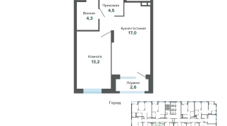 41.54 м² | 5 - 25 эт.