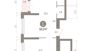 53.00 м² | 21 - 25 эт.