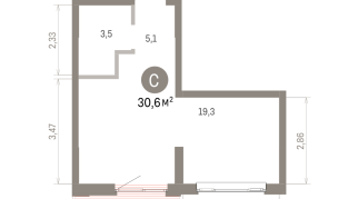 30.00 м² | 7 - 9 эт.