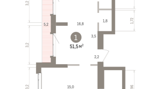 51.00 м² | 22 - 25 эт.