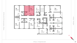 32.80 м² | 3 - 8 эт.