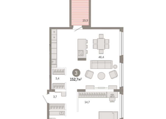 152.00 м² | 8 - 8 эт.