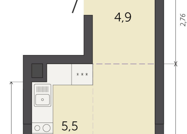 30.80 м² | 2 - 32 эт.