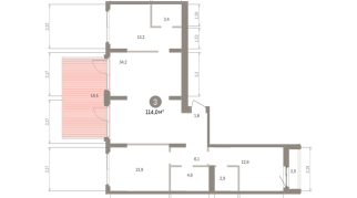 114.00 м² | 2 - 7 эт.