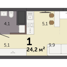 22.80 м² | 29 - 32 эт. 00