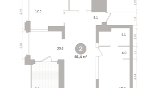 81.00 м² | 16 - 17 эт.