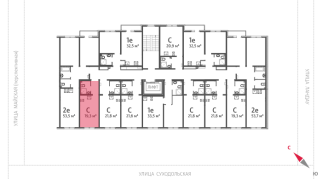 19.30 м² | 3 - 8 эт.