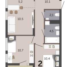 54.90 м² | 6 - 19 эт. 00