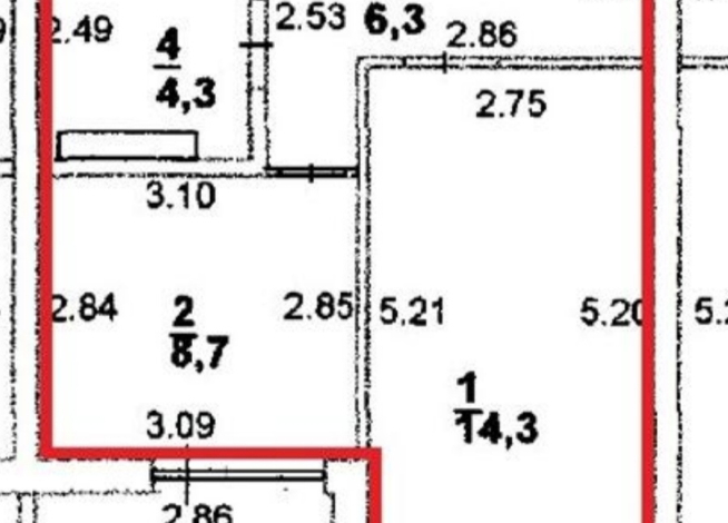 1-к квартира | 33.60 м² | 5 - 17 эт.