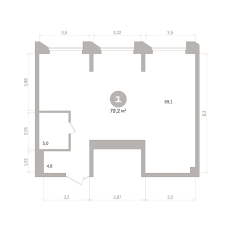 79.00 м² | 9 - 25 эт. 01