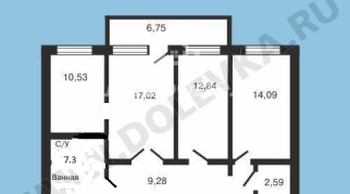 3-к квартира | 76.00 м² | 16 - 16 эт.