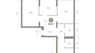 98.00 м² | 2 - 7 эт.