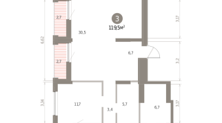 119.00 м² | 16 - 16 эт.