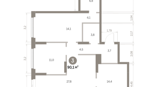 89.00 м² | 2 - 16 эт.