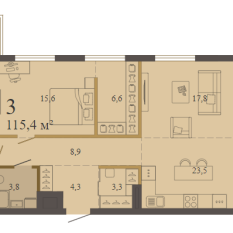 115.40 м² | 7 - 8 эт. 00