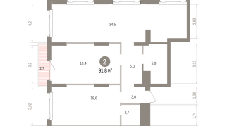 91.00 м² | 14 - 16 эт.
