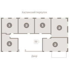 37.00 м² | 1 - 8 эт. 00