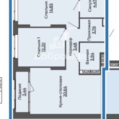 2-к квартира | 64.00 м² | 8 - 12 эт. 21