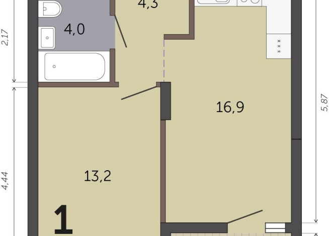 39.60 м² | 5 - 19 эт.