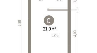 21.00 м² | 3 - 9 эт.