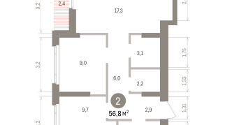 56.00 м² | 5 - 7 эт.
