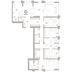 236.00 м² | 22 - 25 эт. 00