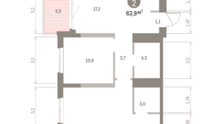 63.00 м² | 15 - 24 эт.