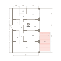 119.00 м² | 2 - 16 эт. 00