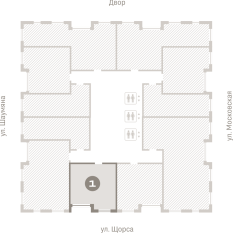 44.00 м² | 19 - 24 эт. 01