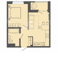 1-к квартира | 35.00 м² | 7 - 18 эт. 41